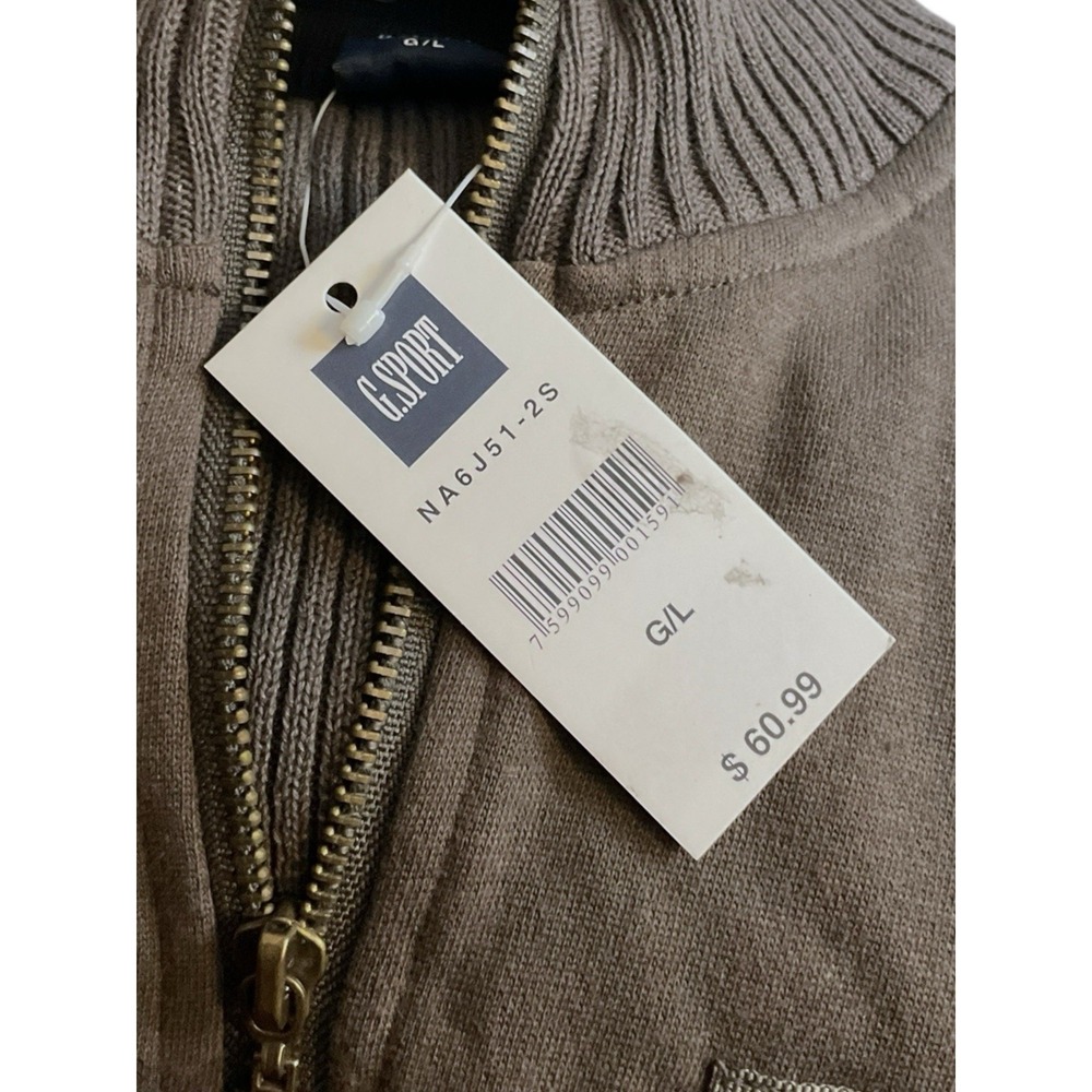 GAP Sport Womens L Sweater Jacket NWT Purple Gray Cotton Full Zip Pockets Y2K - Picture 3 of 11